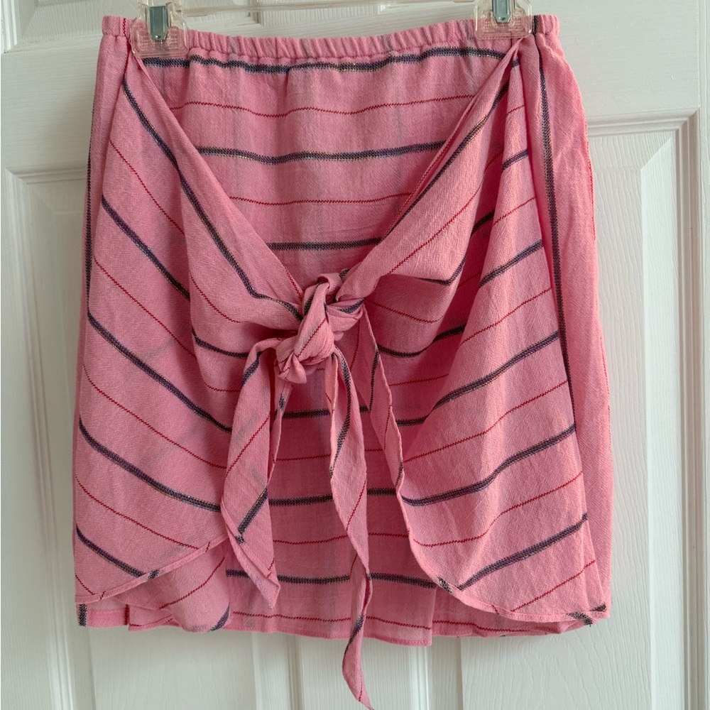 Anthropologie Pink Striped Women's Skirt-(S ) by Holding Horses